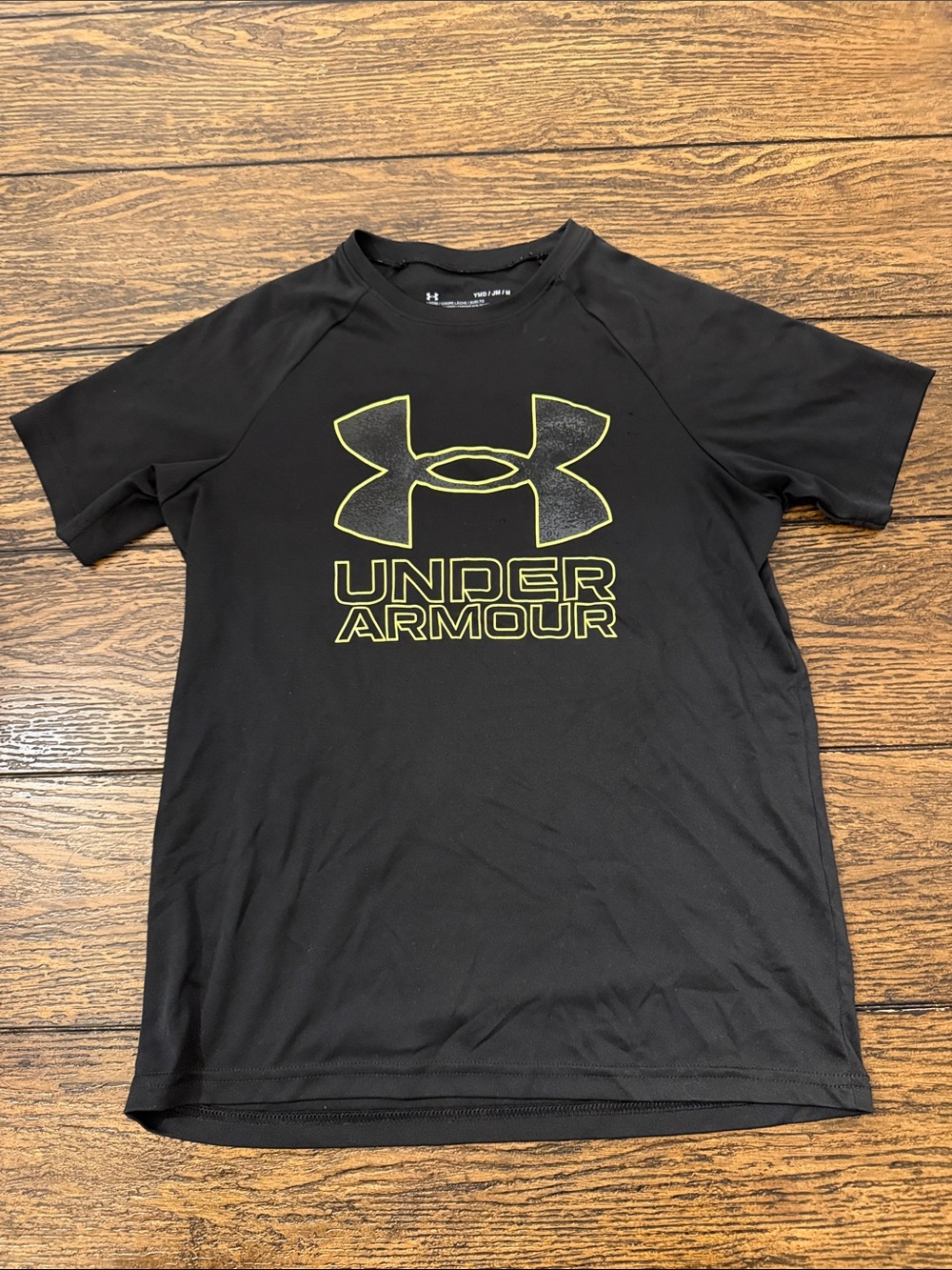 Under Armour Black Tee with Neon Yellow Logo